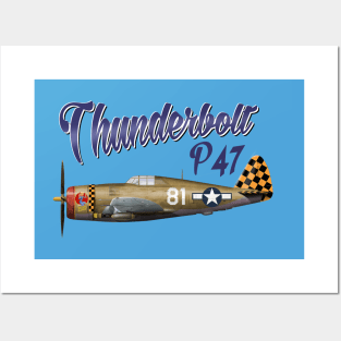 Thunderbolt P-47 Fighter Posters and Art